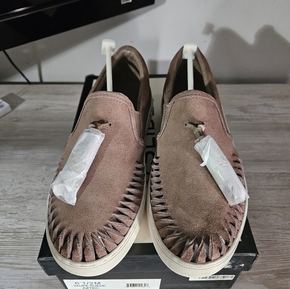 J/SLIDES "AZTEC TAUPE SUEDE" SIZE 6.5 - Picture 6 of 11
